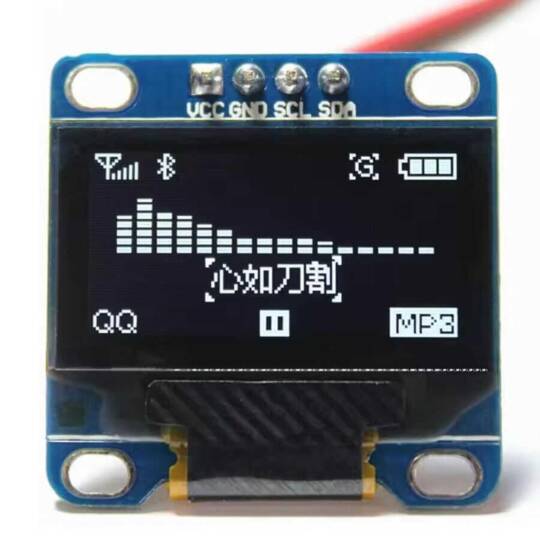 0.96 İnç 128x64 OLED Ekran SSD1306 - I2C 4 Pin, Beyaz