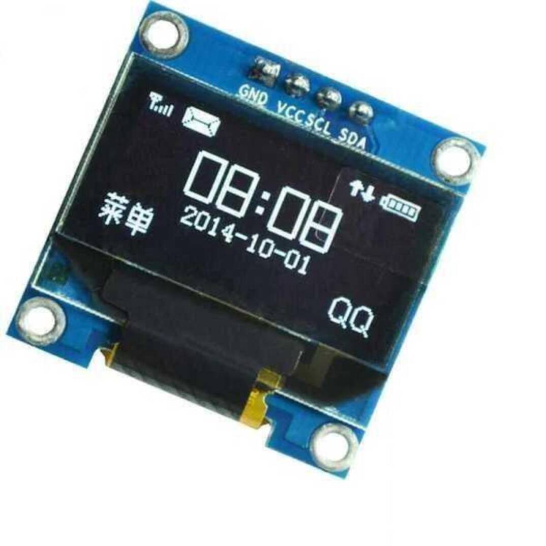 0.96 İnç 128x64 OLED Ekran SSD1306 - I2C 4 Pin, Beyaz - 2