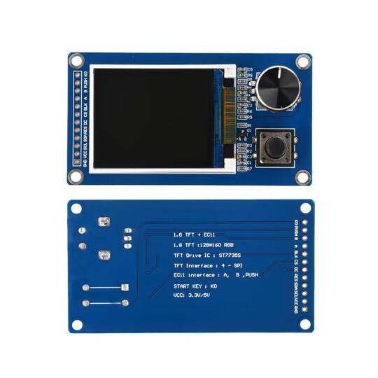 1.8 İnç ST7735 TFT Ekran ve EC11 Enkoder Modülü - 2