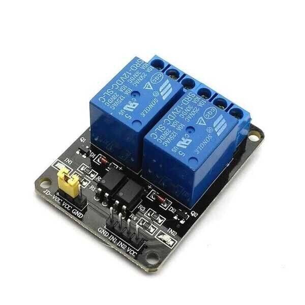 2 Kanal 12V Röle Kartı - Optokuplörlü, Arduino Uyumlu - 1