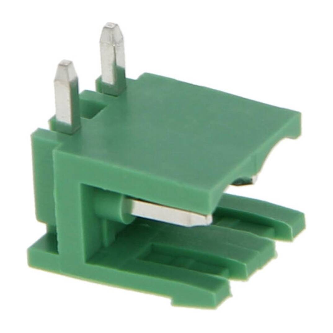 2 Pin 5.08mm 90° Erkek Geçmeli Klemens - Yeşil - 1
