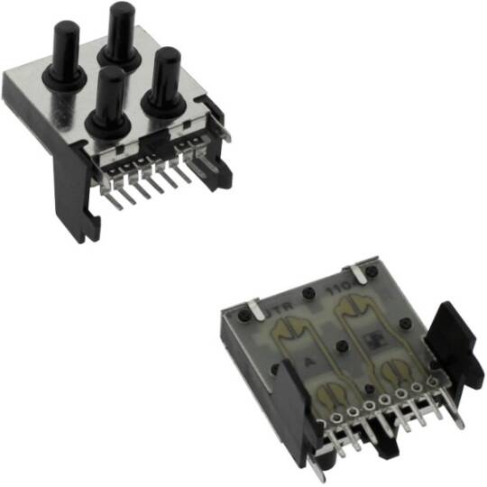 25x25mm Büyük Tact Switch - 4 Butonlu, 8 Pin, 90° Yatık THT