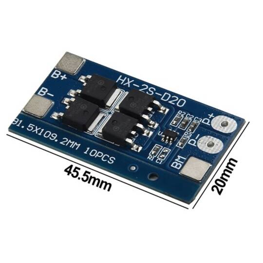 HX-2S-D20 2S 13A BMS Pil Koruma Devresi - 7.4V - 3