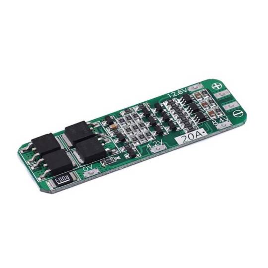 3S 20A BMS Lityum Pil Koruma Devresi - 12.6V, 18650 ve LiPo Uyumlu