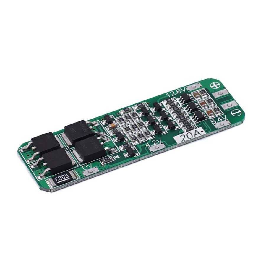 3S 20A BMS Lityum Pil Koruma Devresi - 12.6V, 18650 ve LiPo Uyumlu - 1