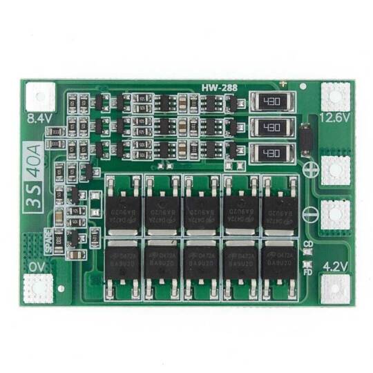3S 40A BMS Lityum Pil Koruma Devresi - 12.6V - 2