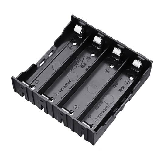 4'lü 18650 Pil Yuvası - 8 Pinli PCB Tip, Seri/Paralel Seçilebilir