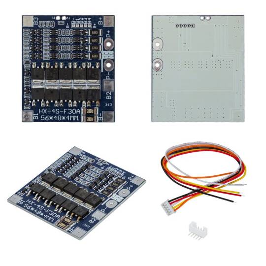 4S 30A BMS Lityum Pil Koruma Devresi - 16.8V, Balanslı