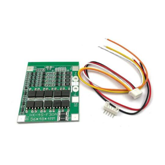 4S 30A LiFePO4 BMS - 12.8V Kablolu, Balanslı