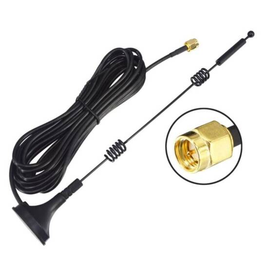 5800MHz 12dBi WiFi Anten - 22.3cm, Manyetik Tabanlı, SMA Erkek