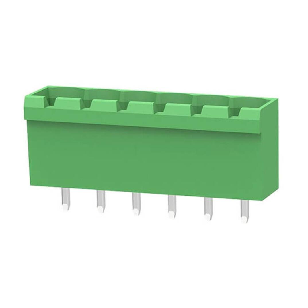 6 Pin 5.08mm 180° Erkek Geçmeli Klemens - Yeşil - 1