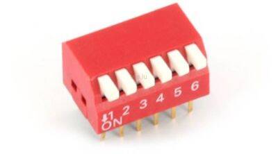 6 Pozisyonlu Piyano Tipi DIP Switch - Baskı Devre Tipi
