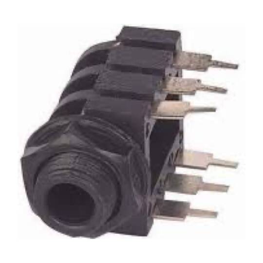 6.3mm Stereo Jak - Dişi, Şase Tip PCB Montaj