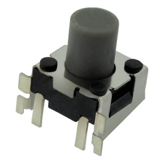 6.3x6.18x4mm SMD Tact Switch Buton - 90° Yatık, 260gF