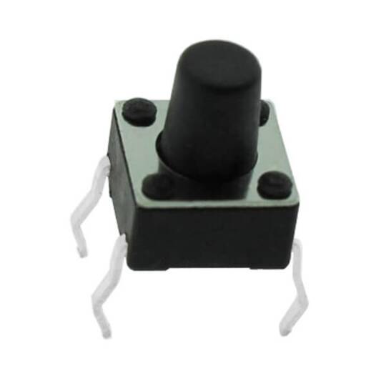6x6x7.3mm Tact Switch Buton - THT Dikey, 160gF