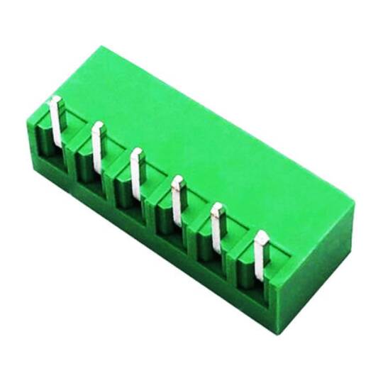 7 Pin 3.50mm 90° Erkek Geçmeli Klemens - Yeşil