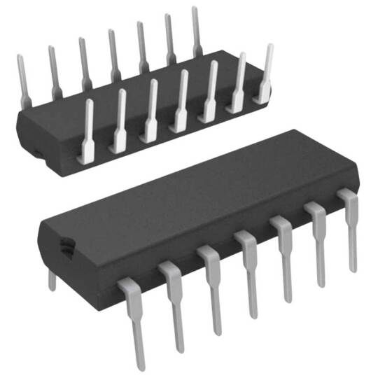 74HC132 DIP-14 Entegre - Dörtlü 2 Girişli NAND Schmitt Trigger