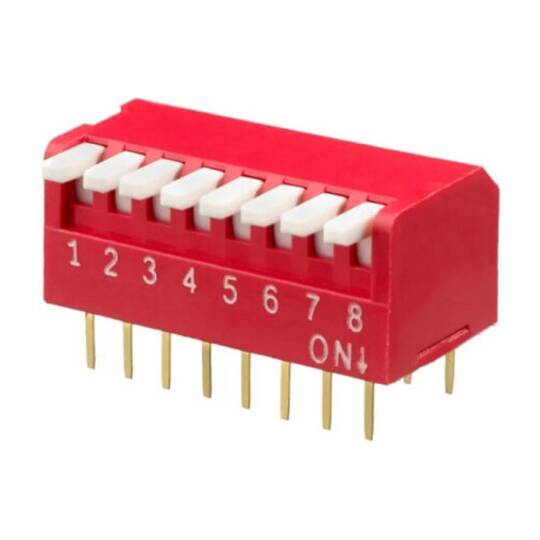 8 Pozisyonlu Piyano Tipi DIP Switch