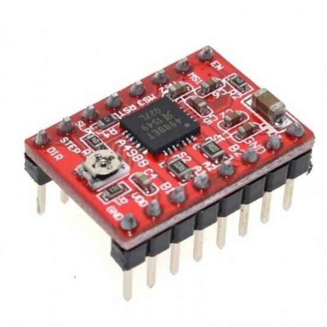 A4988 Step Motor Sürücü Kartı - Kırmızı PCB, Soğutuculu - 3