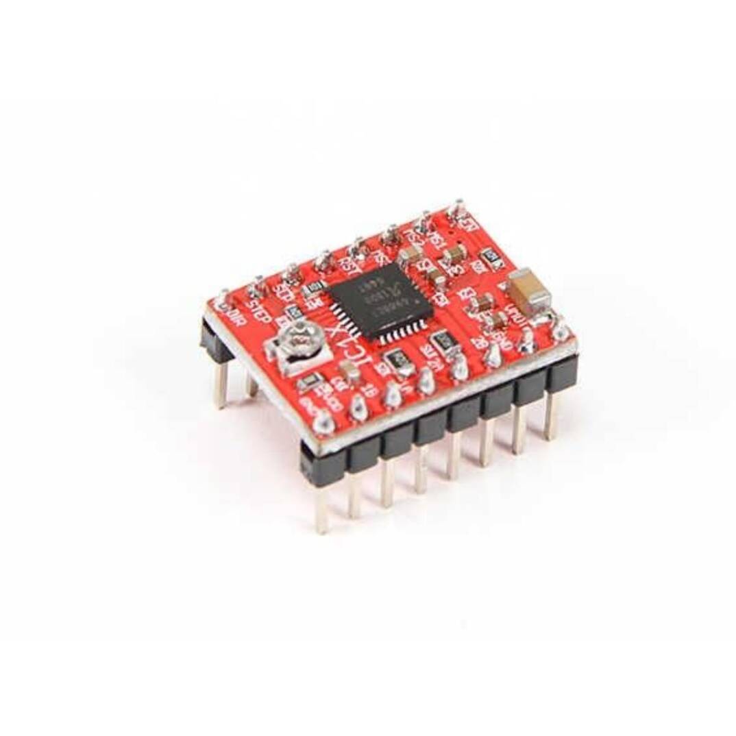 A4988 Step Motor Sürücü Kartı - Kırmızı PCB, Soğutuculu - 4
