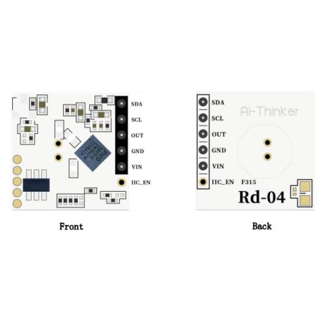 Ai-Thinker Rd-04 10GHz Radar Hareket Sensörü - I2C, İnsan Varlığı Algılama - 4