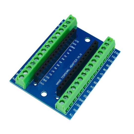 Arduino Nano Klemens Çevirici Shield - Vidalı Terminal Adaptör