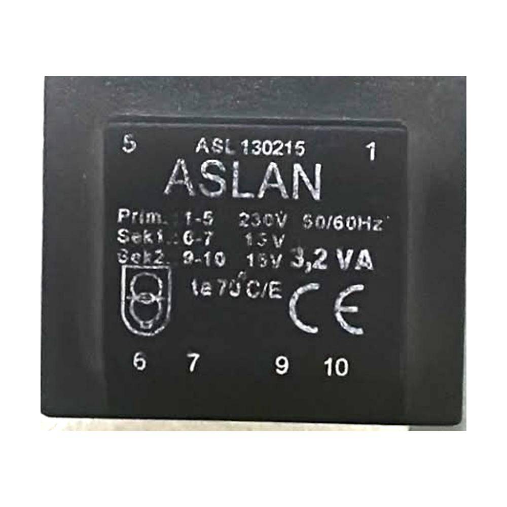 ASLAN ASL130215 PCB Tipi Trafo - 230V/2x15V 3.2VA, Çift Sekonder - 2