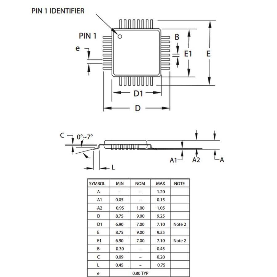 ATmega8A-AU Mikrodenetleyici - 8 Bit, 16MHz, TQFP-32 SMD - 2