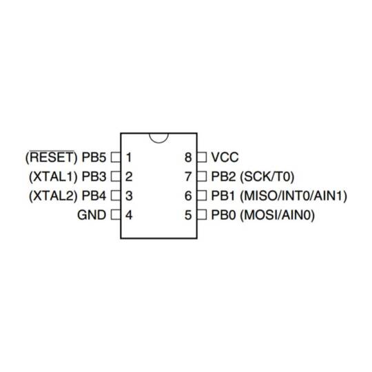 ATtiny12-8PU Mikrodenetleyici - 8 Bit, 8MHz, PDIP-8 - 2