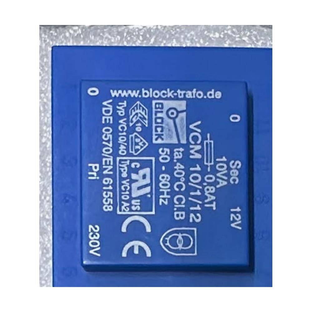 BLOCK VCM 10/1/12 PCB Tipi Trafo - 230V/12V 10VA, 833mA - 2