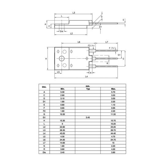 BU508AF NPN Güç Transistörü - 700V 8A, ISOWATT218 - 3