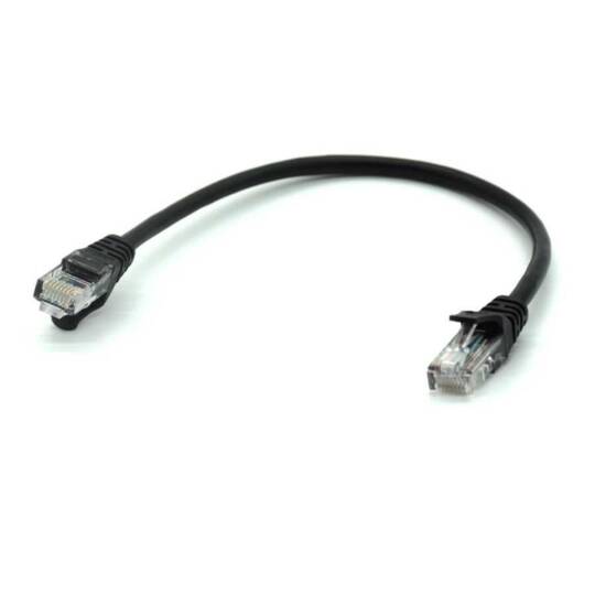 CAT6 RJ45 Ethernet Kablosu 20 cm - Siyah