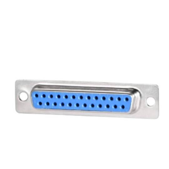 DB25 Dişi D-Sub Konnektör - 25 Pin, Panel Montajlı, Lehim Uçlu