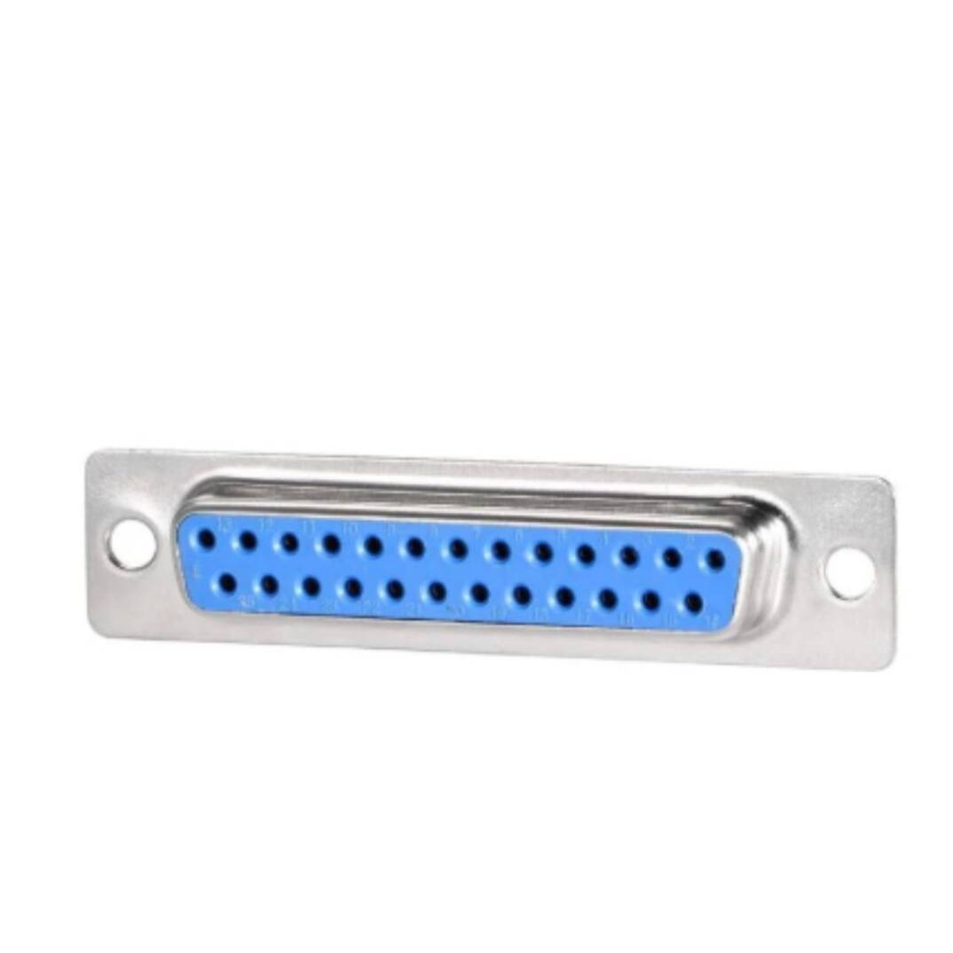 DB25 Dişi D-Sub Konnektör - 25 Pin, Panel Montajlı, Lehim Uçlu - 1