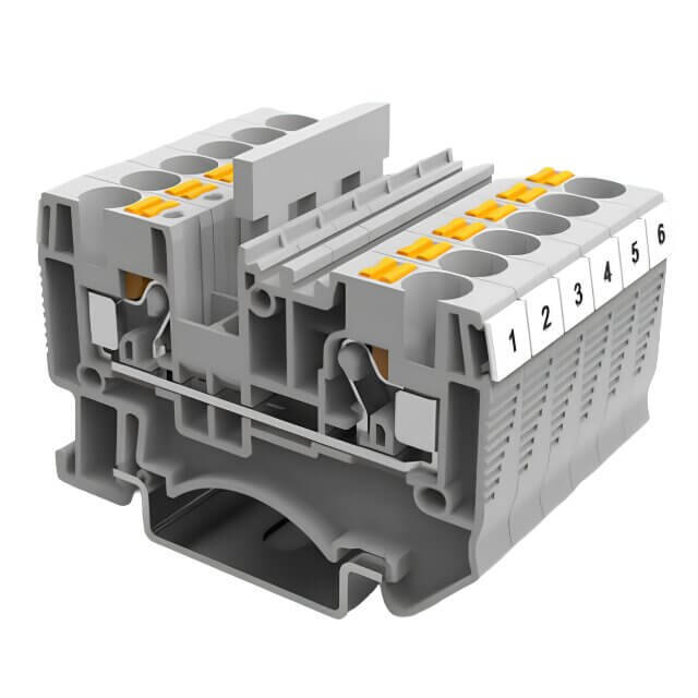 Degson DS2.5 DIN Ray Klemens - 2.5mm² Push-In, Gri - 1