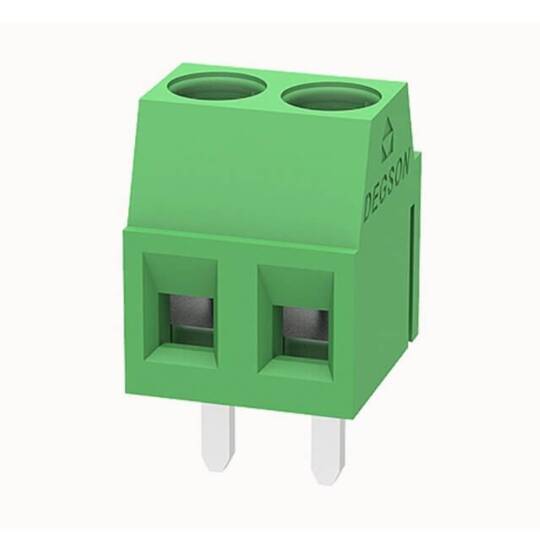DG381 Vidalı PCB Klemens 2 Pin 3.5mm - Yeşil