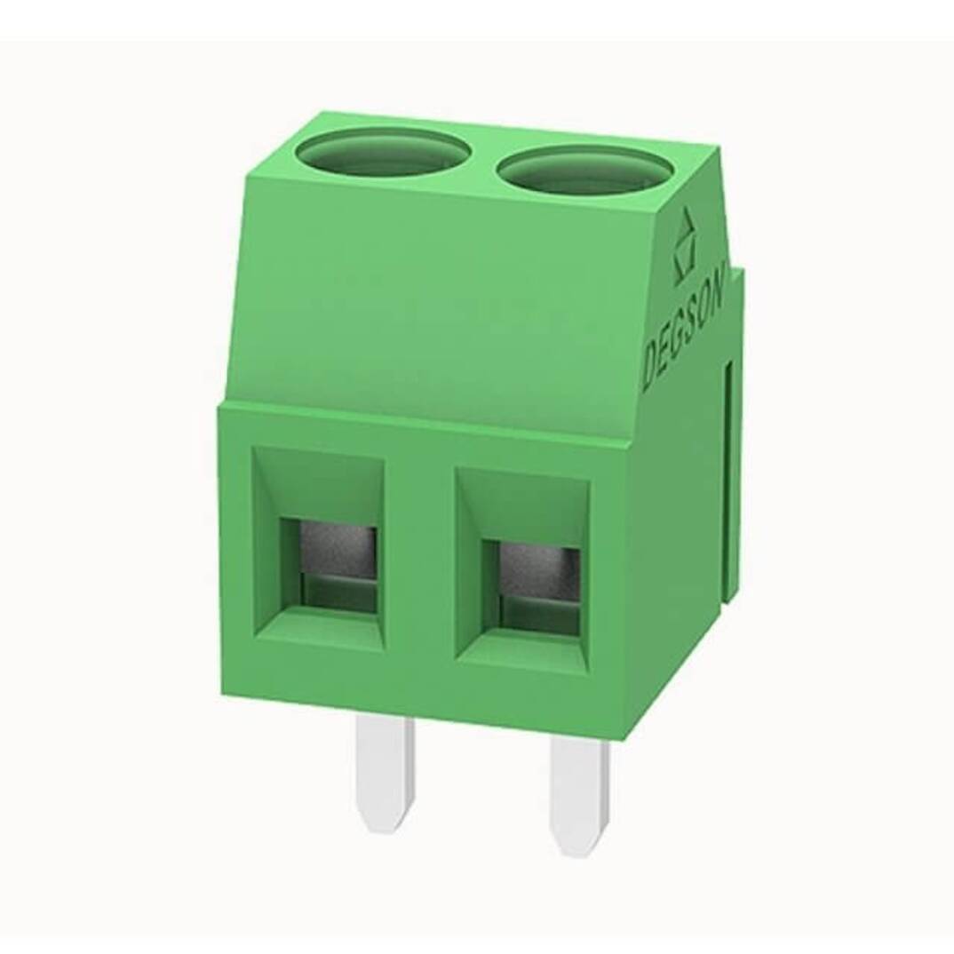 DG381 Vidalı PCB Klemens 2 Pin 3.5mm - Yeşil - 1