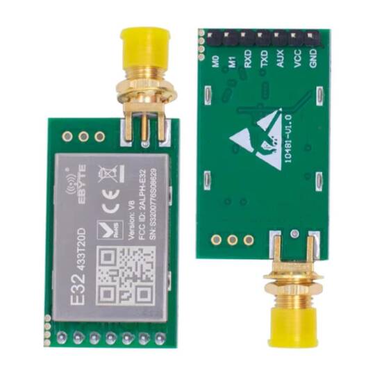 EBYTE E32-433T20D LoRa Modülü - 433 MHz, SX1278, 100mW - 3
