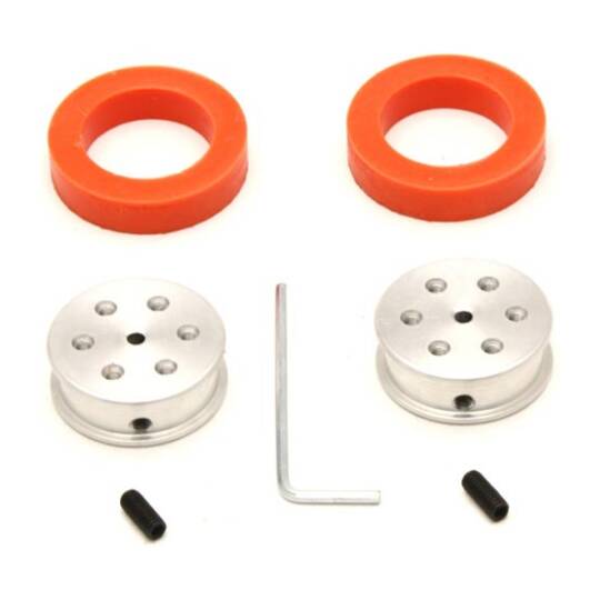 Elektron Silikon Robot Tekerleği - 38mm, Alüminyum Jantlı, 2 Adet