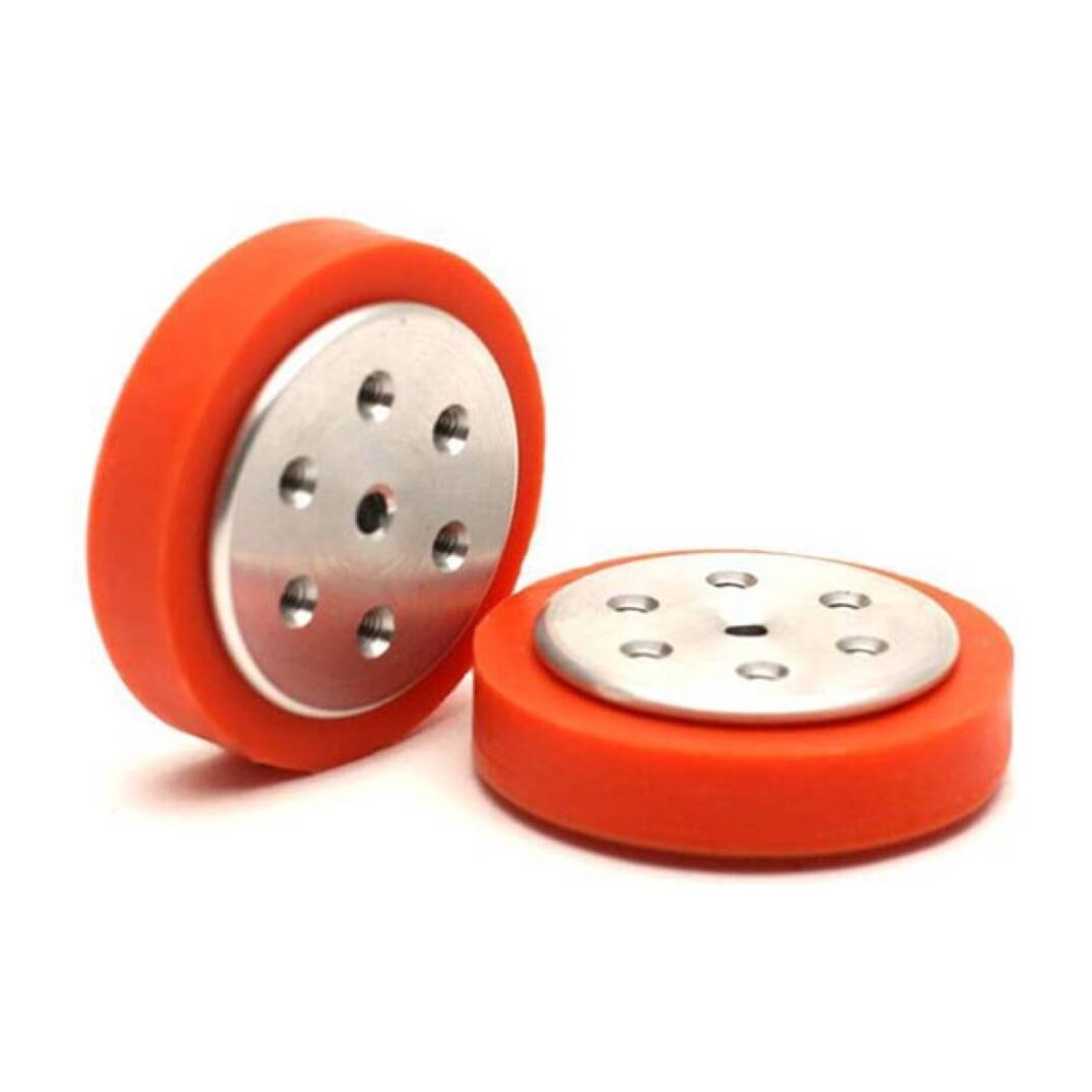 Elektron Silikon Robot Tekerleği - 38mm, Alüminyum Jantlı, 2 Adet - 3