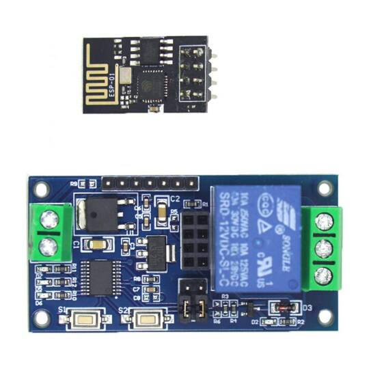 ESP8266 ESP-01 1 Kanal 12V WiFi Röle Modülü