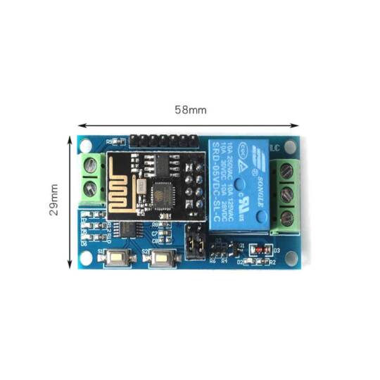 ESP8266 ESP-01 1 Kanal 5V WiFi Röle Modülü