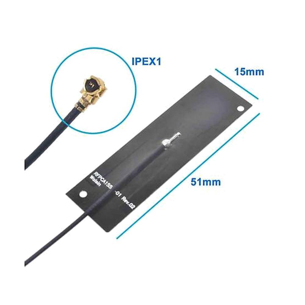Geniş Bant PCB Anten - 6dBi, 800-2170 MHz, İpex (U.FL) - 1