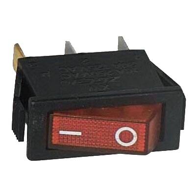 IC-113 Tekli İnce Işıklı Anahtar - 250V 16A, Kırmızı Işıklı
