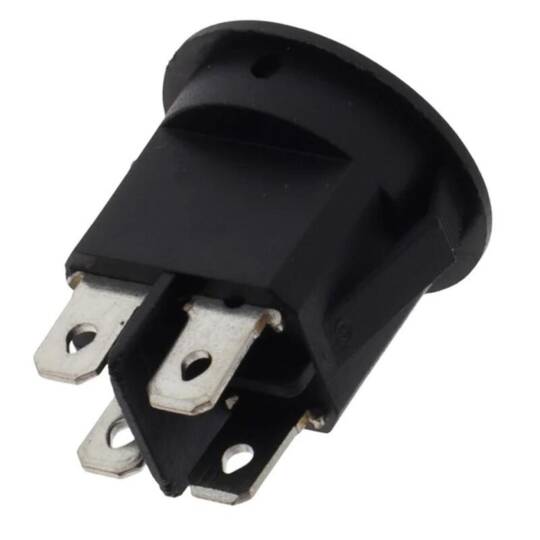 IC-131-4 Yuvarlak Işıklı On-Off Anahtar - 4 Pin, Kırmızı - 2