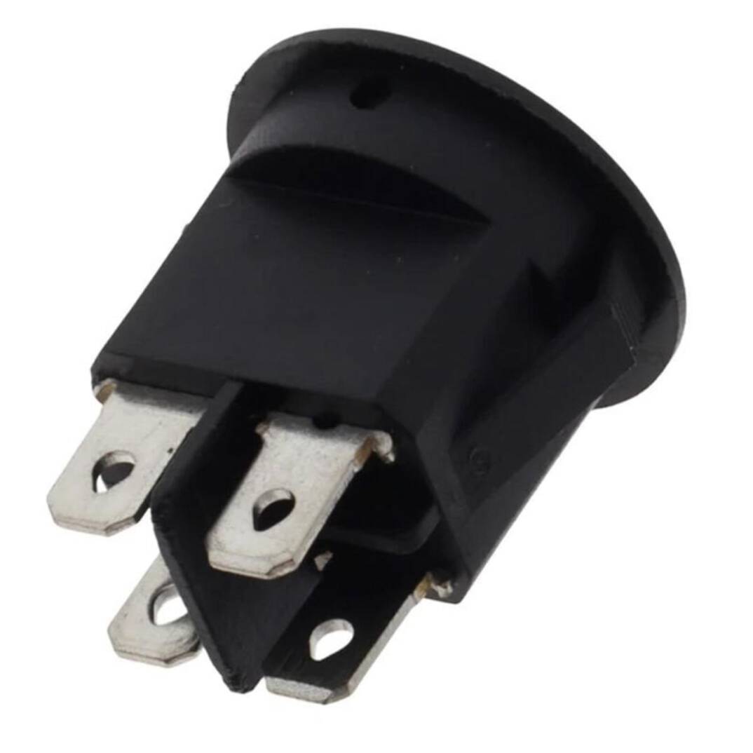 IC-131-4 Yuvarlak Işıklı On-Off Anahtar - 4 Pin, Kırmızı - 2