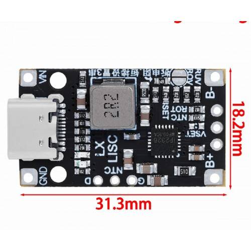 IP2326 3S Type-C Şarj Devresi - 1.5A 15W, 12.6V - 2