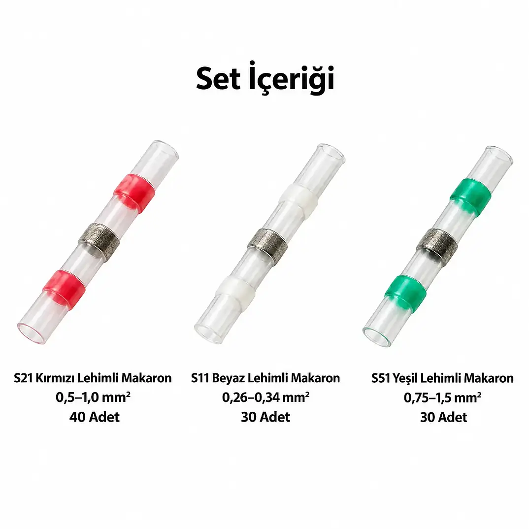 Kutulu Lehimli Makaron Seti 100 Parça - 3