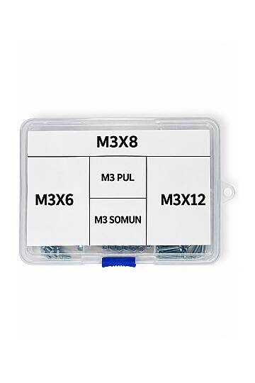 M3 Vida Somun Pul Seti Kutulu 250 Parça - 2