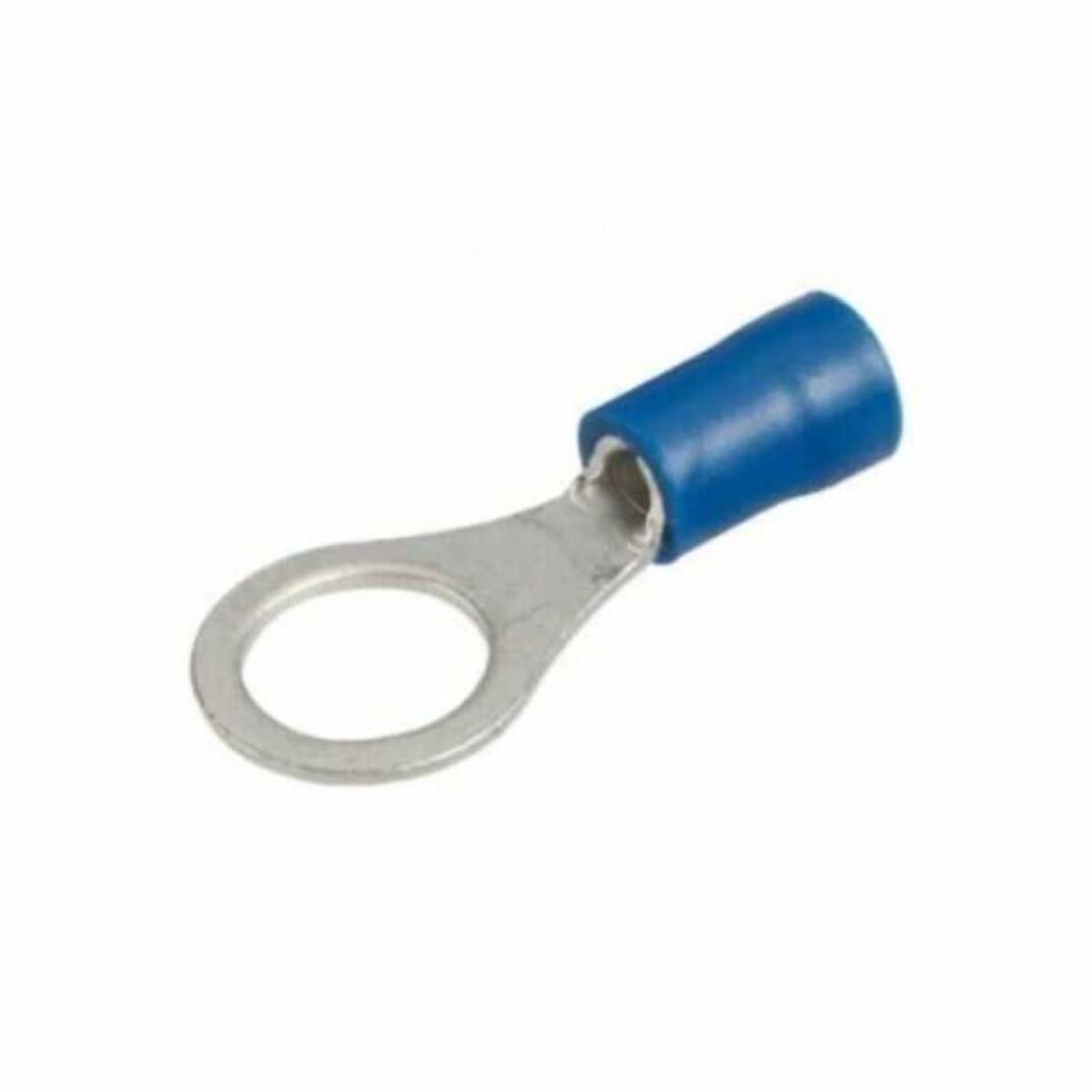 M6 Yuvarlak Tip İzoleli Kablo Ucu - 1.5-2.5mm², Mavi - 1